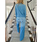 🌙 Conjunto de pijama Denim Dreams – Ropa cómoda y con aspecto suave de vaqueros para una comodidad 🌟 toda la noche