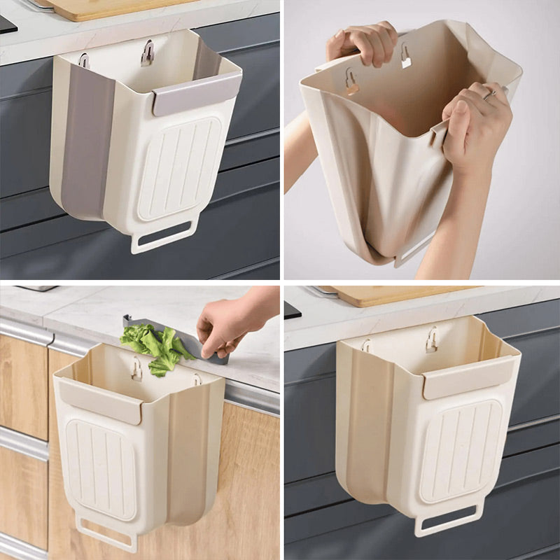 ⏳🔥¡50 % DE DESCUENTO POR TIEMPO LIMITADO! ⏰ Cubo de basura plegable y colgante multiusos para la cocina