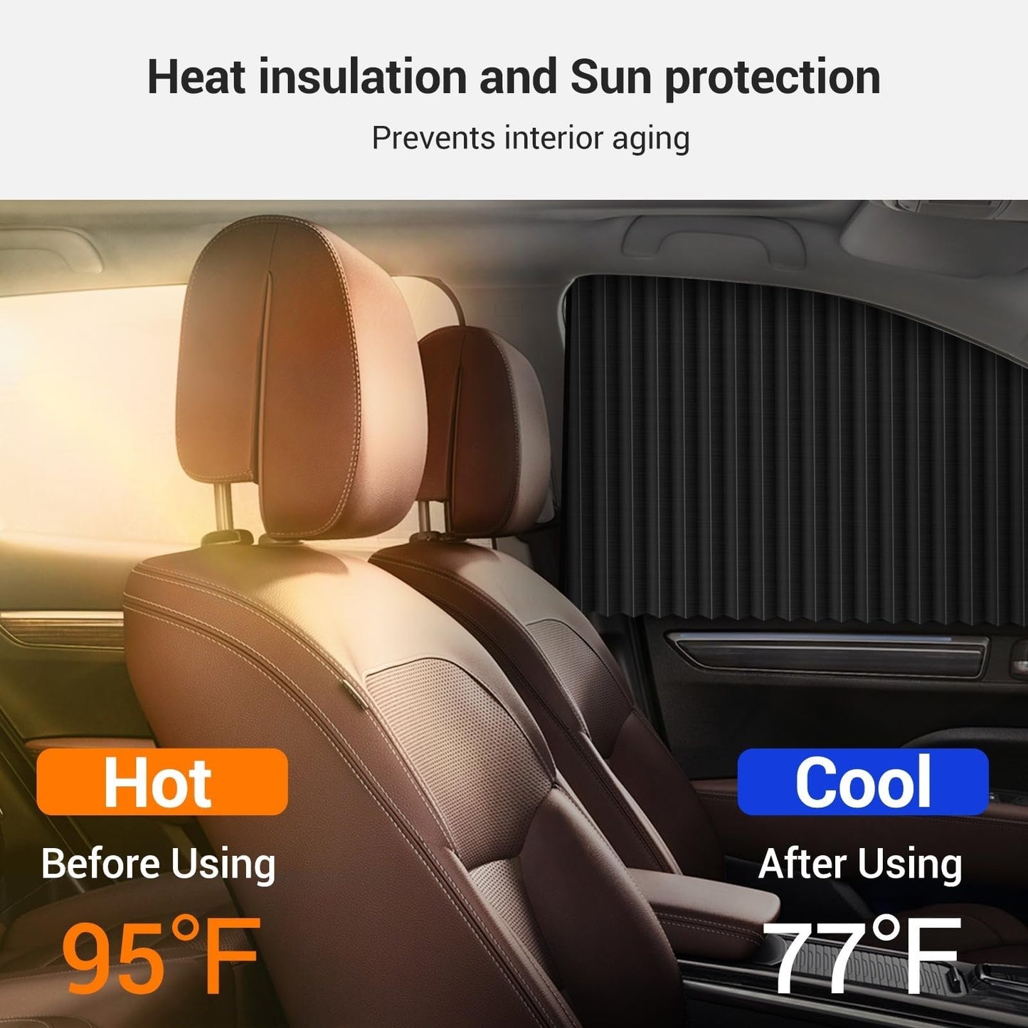 ⏳🔥¡50 % DE DESCUENTO POR TIEMPO LIMITADO! ⏰ 🔥 Parasol magnético universal para ventanas laterales de coche