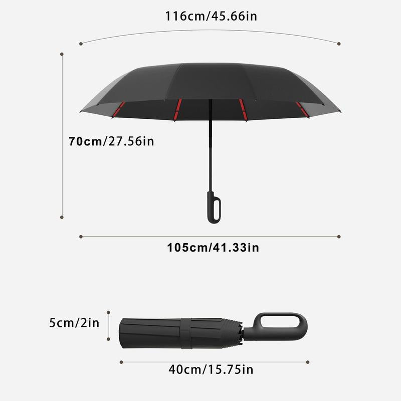 🔥Paraguas Plegable Automático – Resistente al Viento, Impermeable y Compacto ☔ con Cierre de Lazo para el Uso Diario 🌬️💧