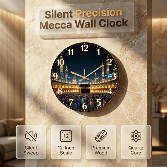 🕰️ Reloj de Pared Silencioso de Madera Creativo