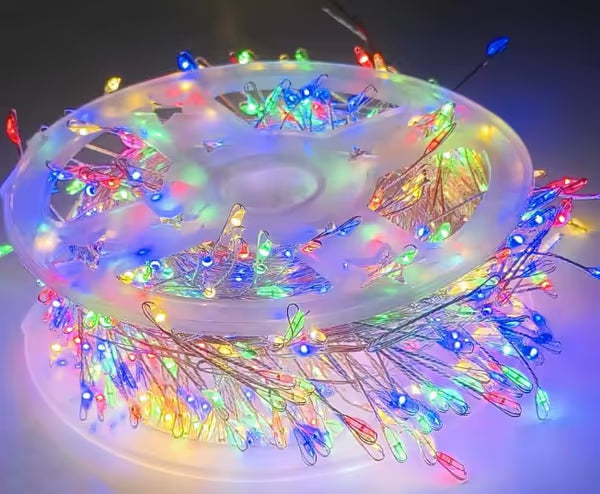 🎁🎄Promoción navideña anticipada⭐ Guirnalda de luces con forma de petardos de alambre de cobre