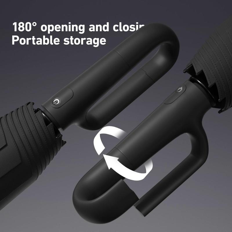 🔥Paraguas Plegable Automático – Resistente al Viento, Impermeable y Compacto ☔ con Cierre de Lazo para el Uso Diario 🌬️💧