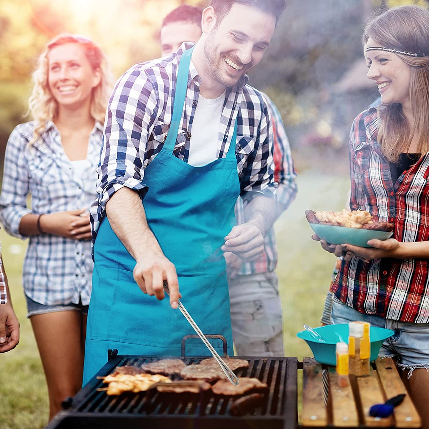 🎁🔥 ¡Compra 1, lleva 1 GRATIS! 🍖 Pinzas para barbacoa de acero inoxidable ✨