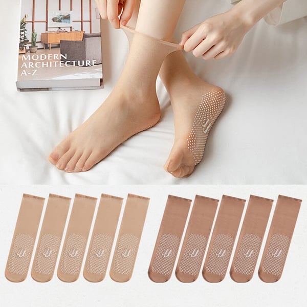 Calcetines transparentes de seda para mujeres