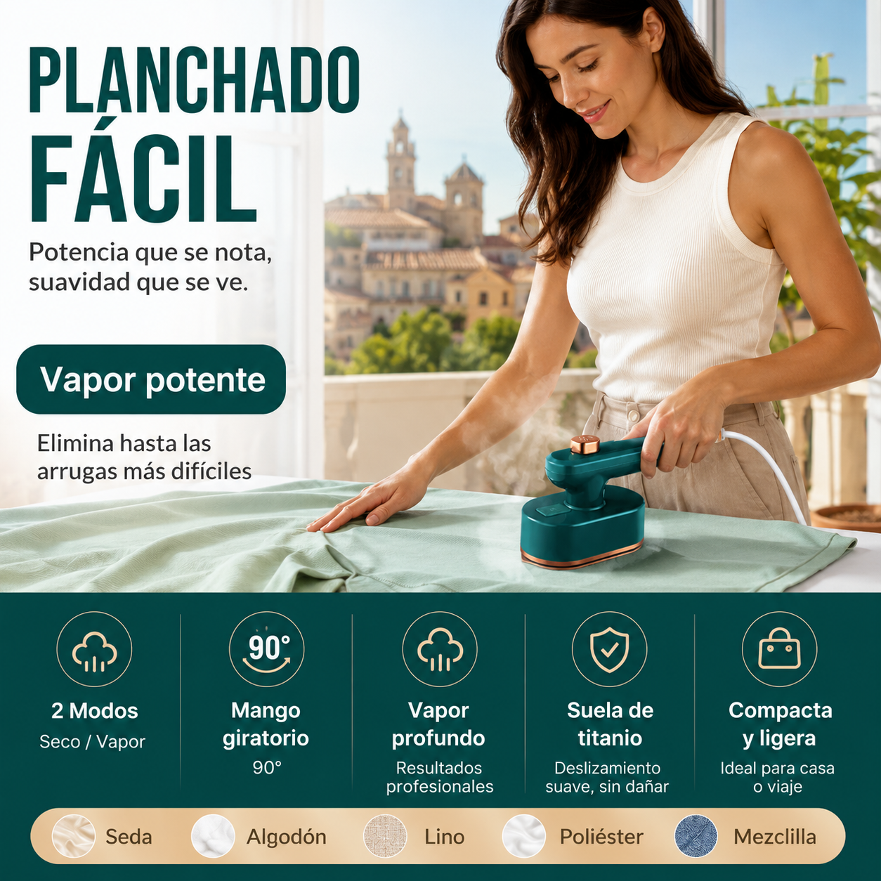 🌟 Mini Plancha de Vapor Portátil – Ropa Perfecta en Segundos ✨👚