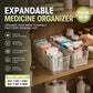🔥 Transparent Expandable Medicine Organizer — expandable, perfect for a tidy medicine cabinet 💊🗄️