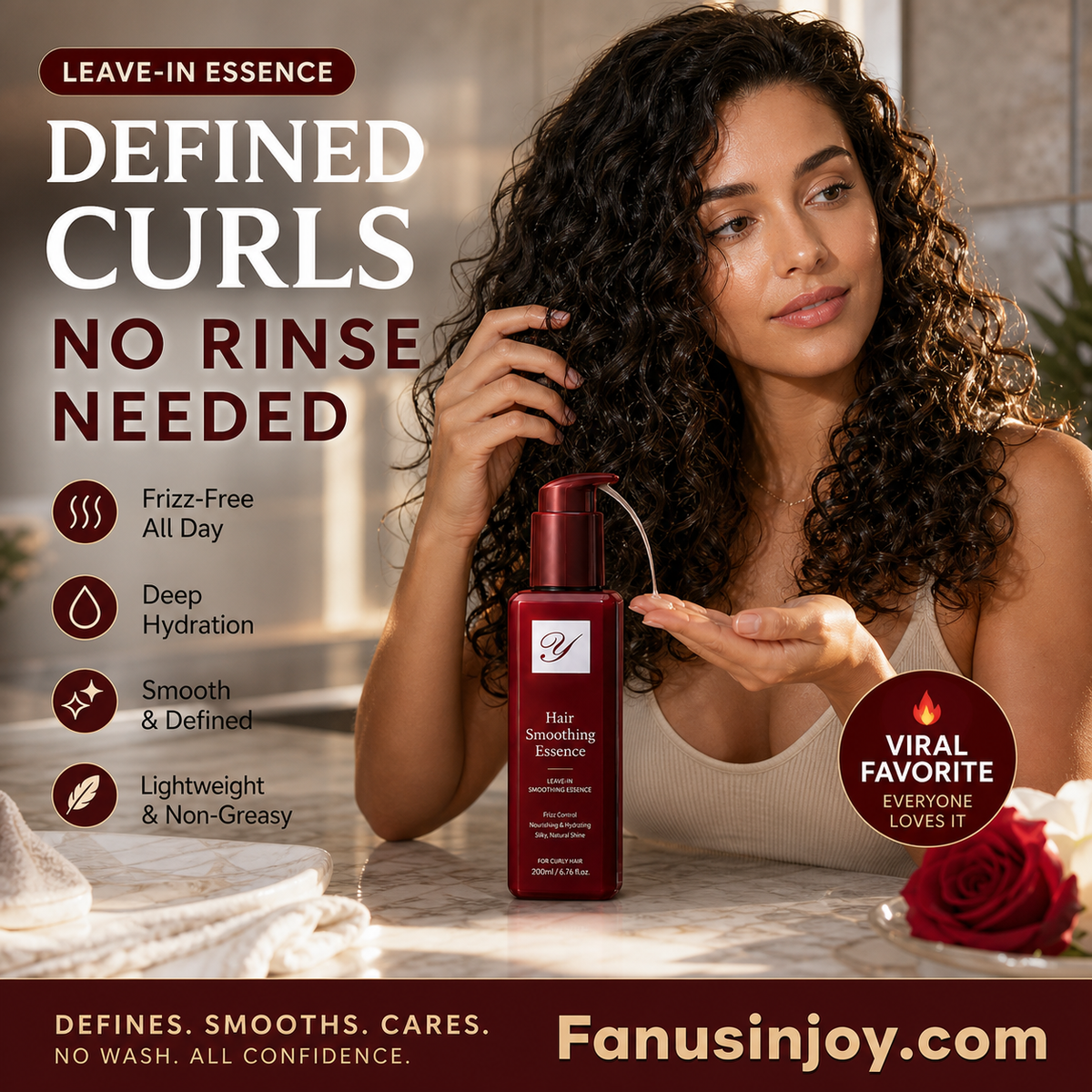 🔥¡50% DE DESCUENTO! 👱‍♀️Acondicionador Nutritivo Sin Enjuague Antifrizz · Cabello Suave y Brillante