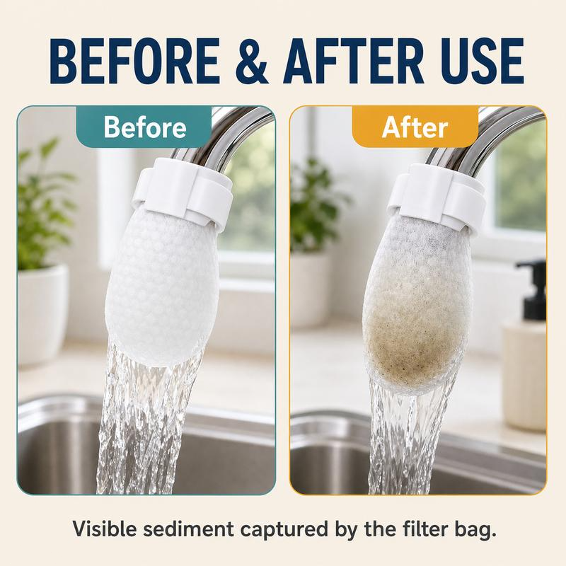 Filtro antisalpicaduras para grifos de cocina, para eliminar sedimentos y óxido