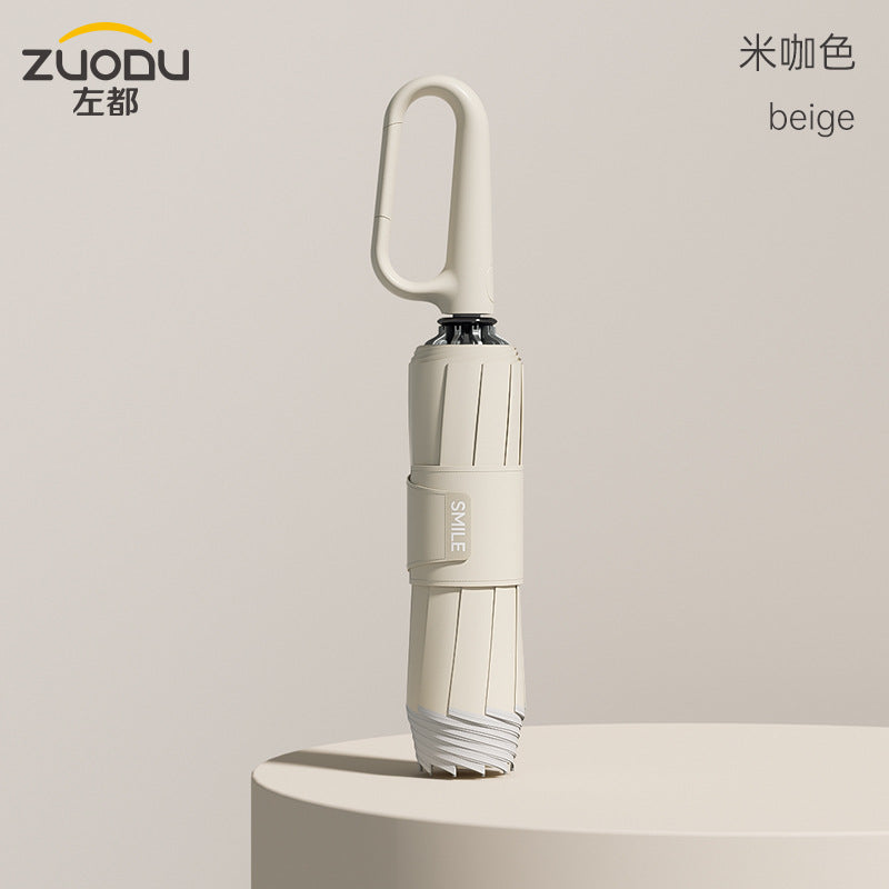 🔥Paraguas Plegable Automático – Resistente al Viento, Impermeable y Compacto ☔ con Cierre de Lazo para el Uso Diario 🌬️💧