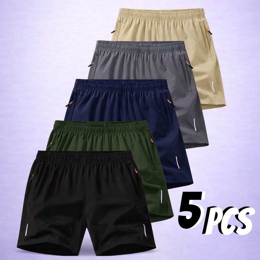 💎 -¡50% EN PANTALONES CORTOS ELÁSTICOS DE VERANO PARA HOMBRE! 💎 Bolsillos transpirables con cremallera y ajuste🩳❄️ elástico