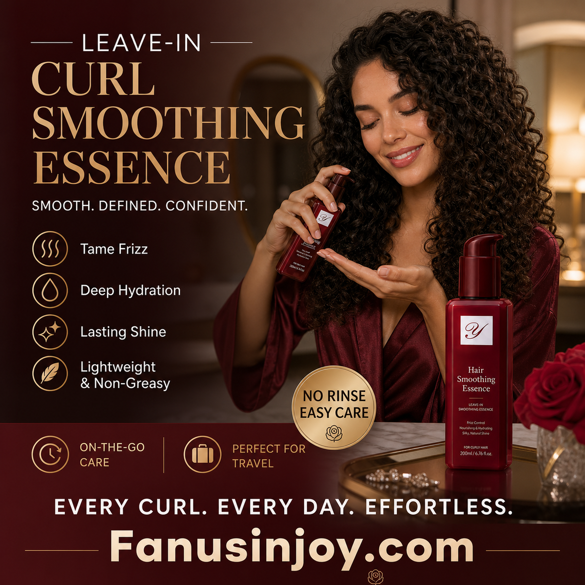 🔥¡50% DE DESCUENTO! 👱‍♀️Acondicionador Nutritivo Sin Enjuague Antifrizz · Cabello Suave y Brillante
