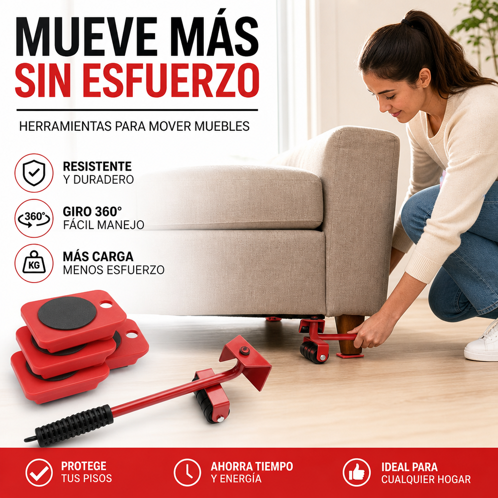 🔥¡Último día! 50% DE DESCUENTO🔥Juego de Herramientas para Levantar y Mover Muebles, 4 Piezas