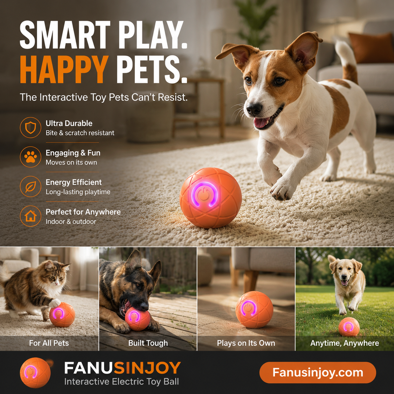 🐱🐶Que las mascotas ya no se sientan solas - Pelota Inteligente Rebotadora Automática