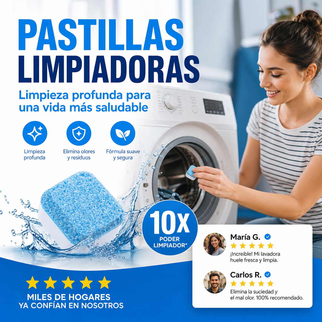💐¡50% DE DESCUENTO! Limpiador para lavadoras – Acción rápida, sin necesidad de enjuague, apto para todo tipo de lavadoras 🌀⏱️【Precio excepcional】