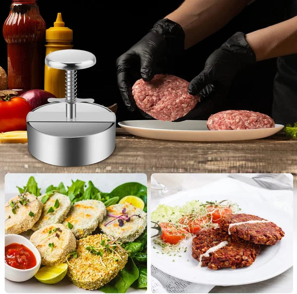 🥳2026 BESTSELLER🥾 Meat Press for Burgers – 304 Food-Grade Stainless Steel – Non-Stick, Rust-Resistant – Dishwasher Safe – Perfect for Parties! 🛡️💨