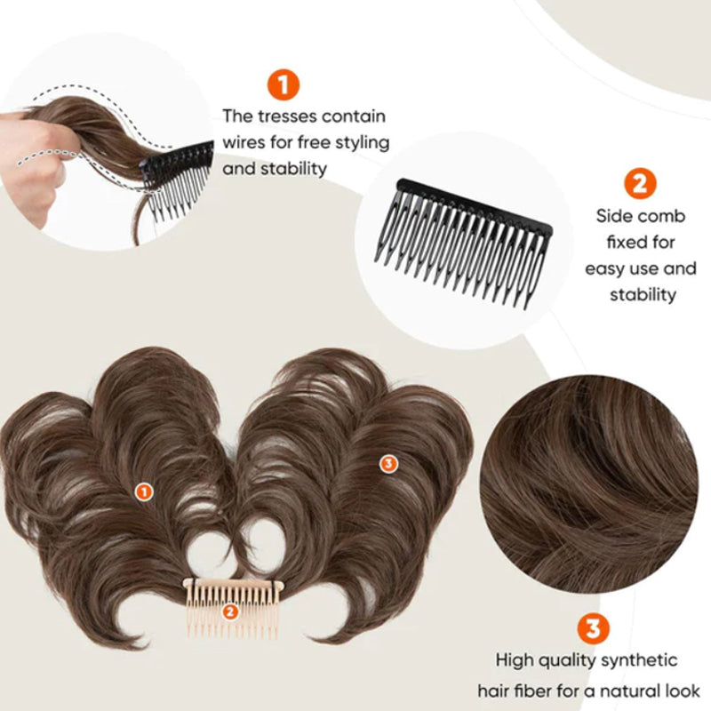🌺Accesorio para el pelo Messy Side Comb Clip In Bun🌺Actividad Hot Sale🌺