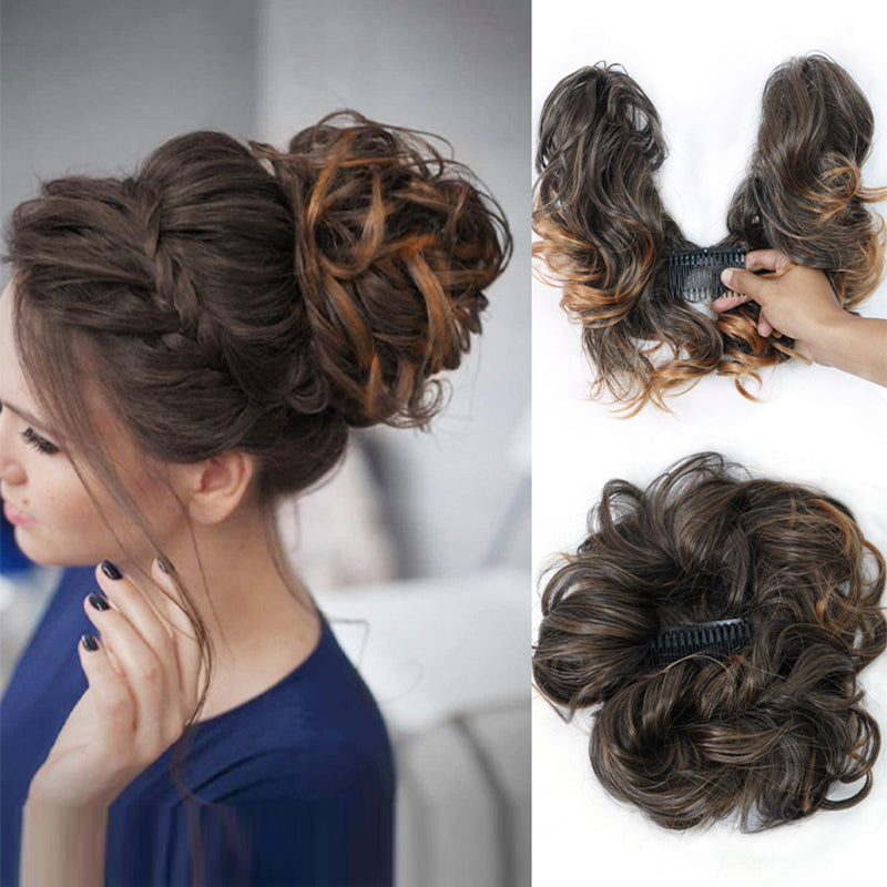 🌺Accesorio para el pelo Messy Side Comb Clip In Bun🌺Actividad Hot Sale🌺