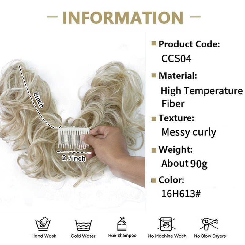 🌺Accesorio para el pelo Messy Side Comb Clip In Bun🌺Actividad Hot Sale🌺