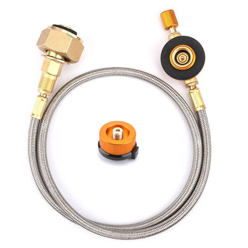 Adaptador de recarga de cilindros de gas propano para camping al aire libre