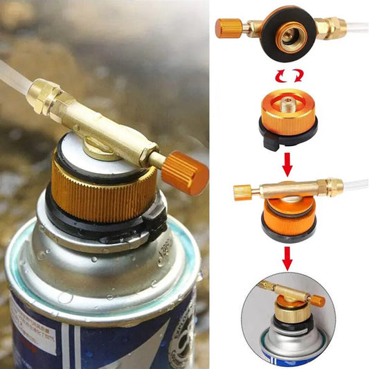 Adaptador de recarga de cilindros de gas propano para camping al aire libre