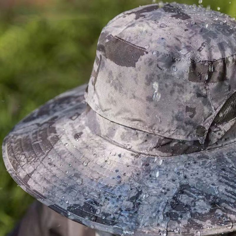 Sombrero de Pesca de Ala Ancha con Ventilador de Energía Solar & Carga USB
