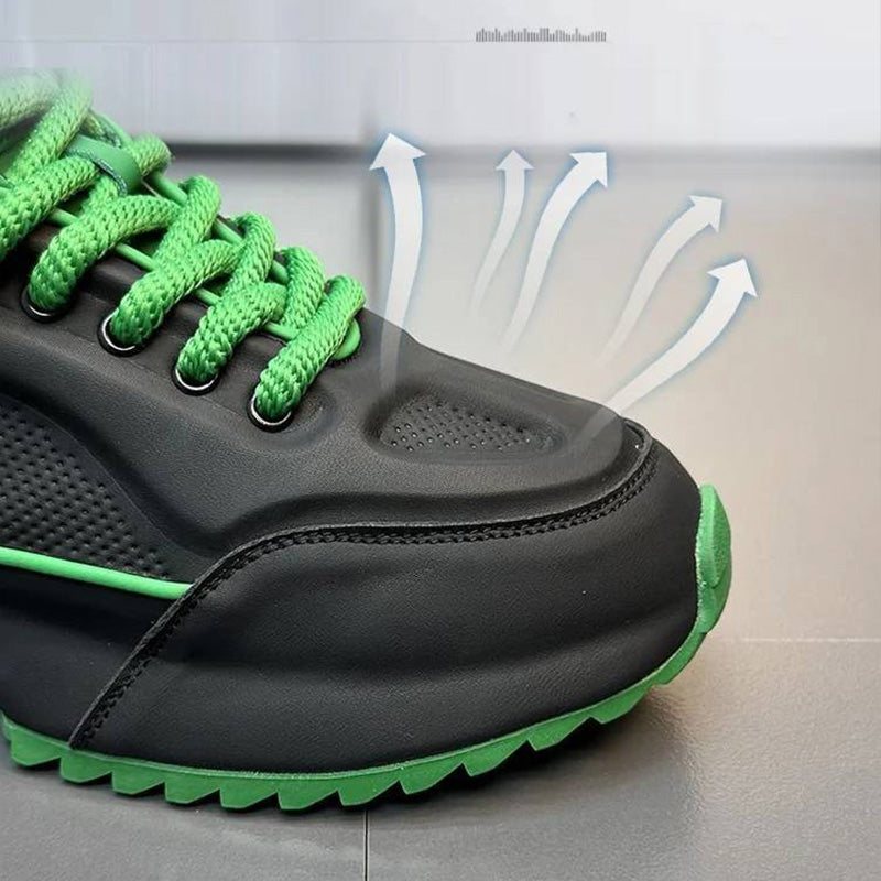 Zapatos Ligeros Para Hombre, Transpirables y Con Amortiguación, Con Suela Gruesa