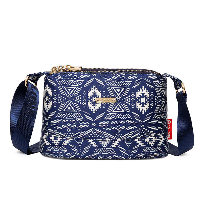 Bandolera de mujer estampada multibolsillos