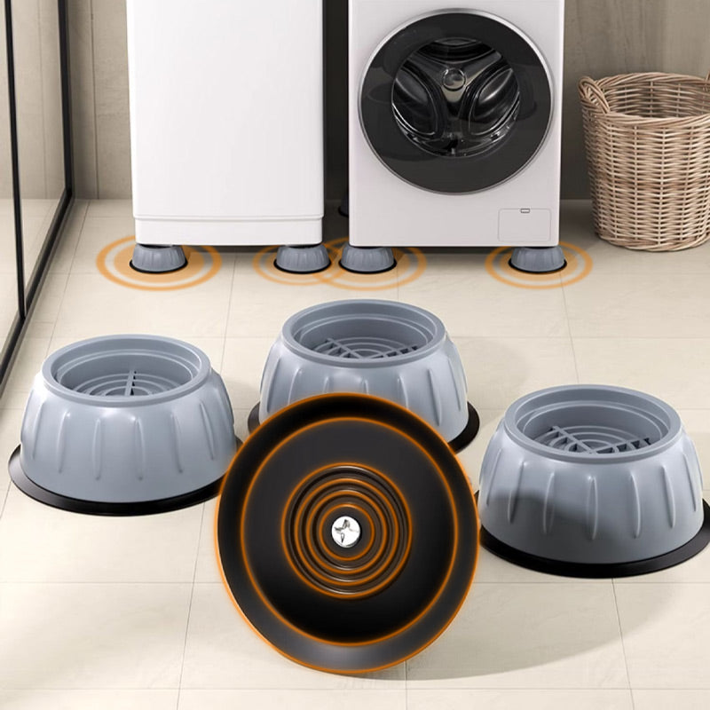 🏡 50% DE DESCUENTO! ✨ Soporte Antivibraciones para Lavadora - 4 Almohadillas de Goma que Absorben Ruidos y Protegen Suelos 🔇🧼