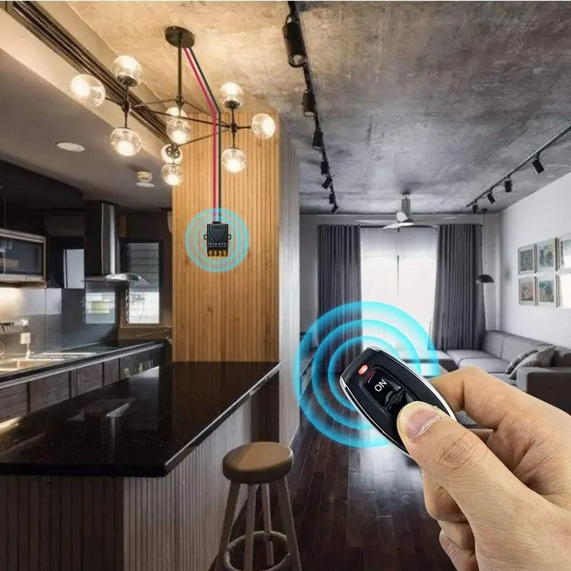 🔌 ¡COMPRA 2 LLEVA 3! ✨ Kit de Interruptor con Mando a Distancia Inalámbrico - Instalación Instantánea con 100m de Alcance para Controlar Luces y Electrodomésticos 🏠💡
