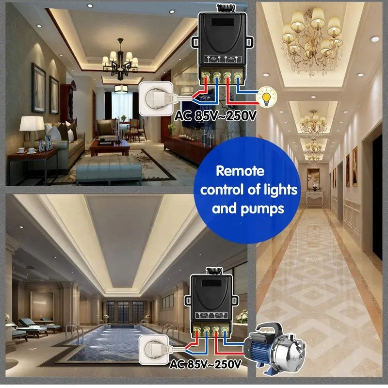 🔌 ¡COMPRA 2 LLEVA 3! ✨ Kit de Interruptor con Mando a Distancia Inalámbrico - Instalación Instantánea con 100m de Alcance para Controlar Luces y Electrodomésticos 🏠💡