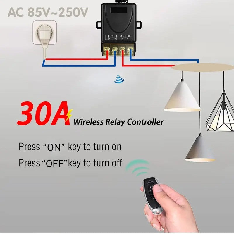 🔌 ¡COMPRA 2 LLEVA 3! ✨ Kit de Interruptor con Mando a Distancia Inalámbrico - Instalación Instantánea con 100m de Alcance para Controlar Luces y Electrodomésticos 🏠💡