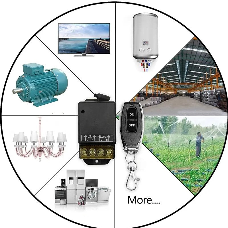 🔌 ¡COMPRA 2 LLEVA 3! ✨ Kit de Interruptor con Mando a Distancia Inalámbrico - Instalación Instantánea con 100m de Alcance para Controlar Luces y Electrodomésticos 🏠💡