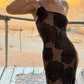 Vestido largo sexy con solo un tirante delgado para mujer