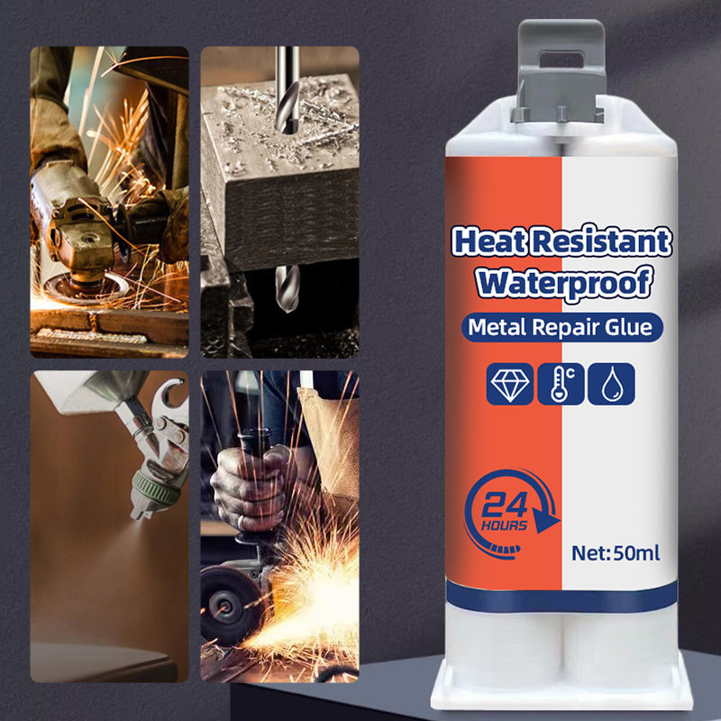 Pegamento impermeable resistente al calor para reparaciones metálicas