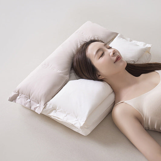 🛏️ ¡OFERTA LIMITADA 50% OFF! ☁️ Almohada Cervical de Doble Zona — Varilla Cervical· Lados Suave y Firme