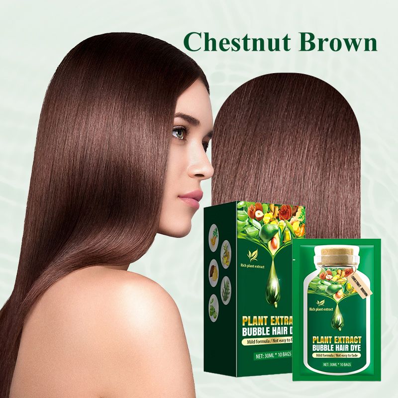 🔥Crema de tinte burbuja para el cuidado del cabello con extractos de plantas