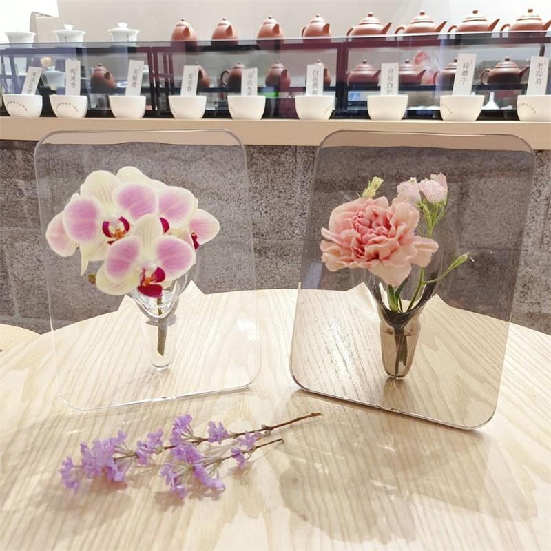 🏺 LIMITED-TIME 50% OFF! 💥 Photo Frame Shaped Clear Flower Vase – Nordic Style, Acrylic, Desktop Decor ✨