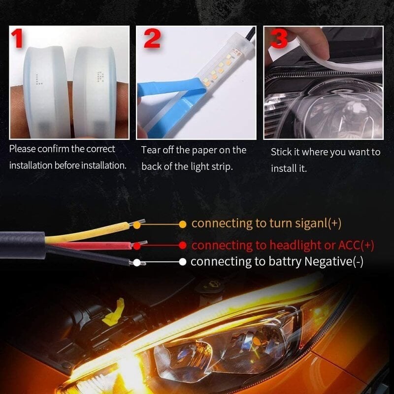 ⏳¡50% de descuento por tiempo limitado⏰ Luz de Señal LED Tipo Flujo Flexible para Auto (2 Piezas) 🚗💡