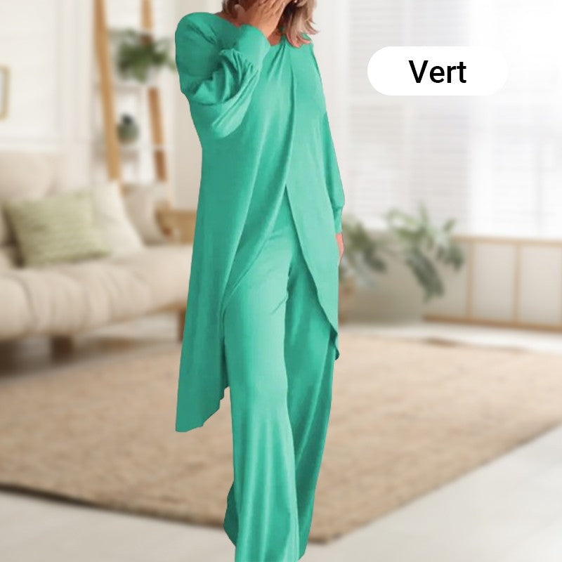 🥻🥻Conjunto de top y pantalón de mujer súper suave y cómodo.🥻🥻
