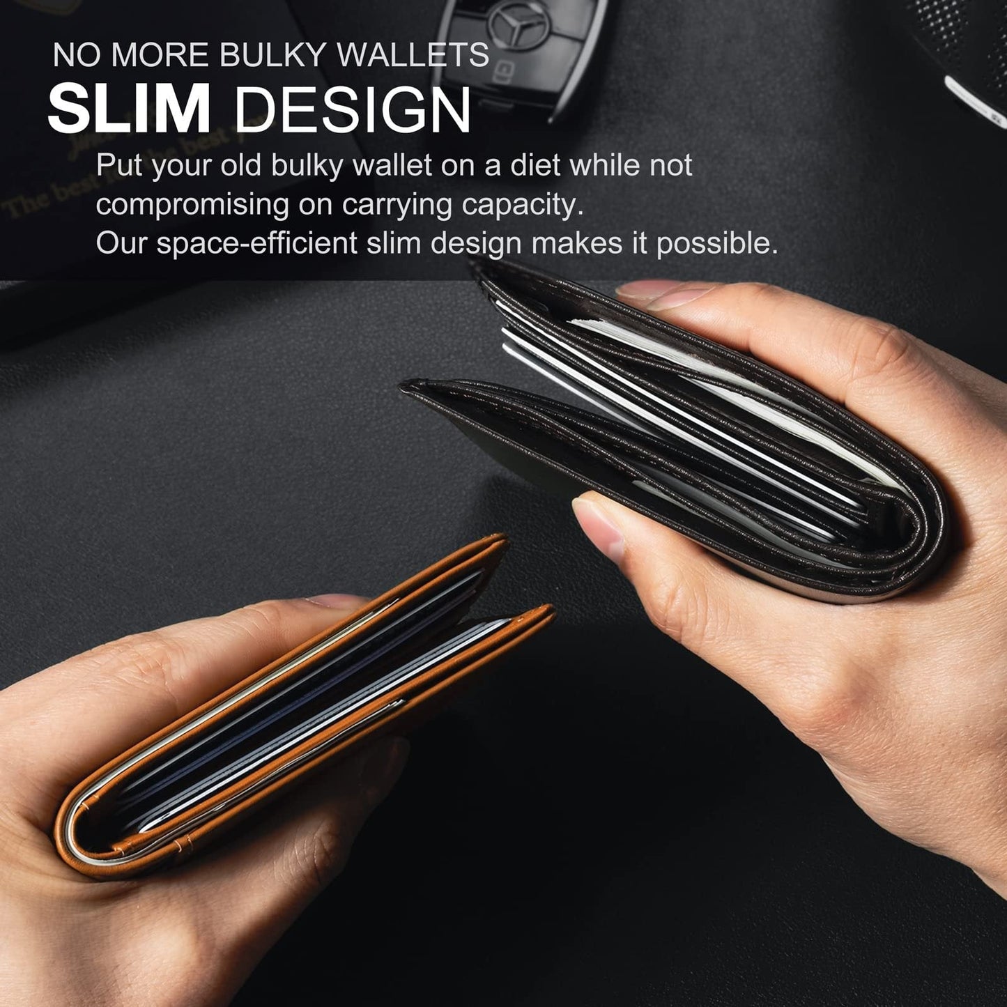 💼🛡️ ¡Mantén tus tarjetas seguras con estilo! Cartera RFID ultradelgada y elegante