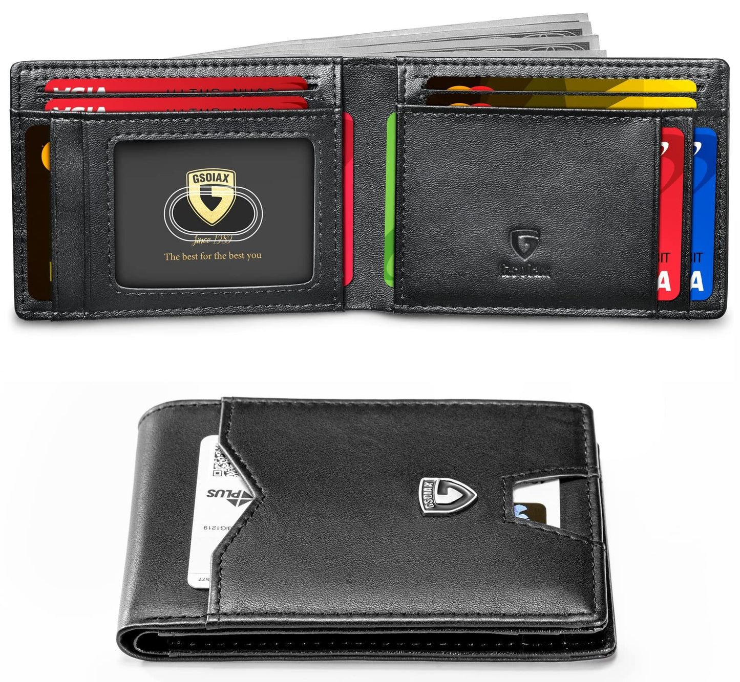 💼🛡️ ¡Mantén tus tarjetas seguras con estilo! Cartera RFID ultradelgada y elegante