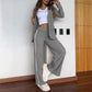 🎀Conjunto informal de blazer con solapa de muesca y pantalón ancho para mujer🎀