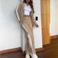 🎀Conjunto informal de blazer con solapa de muesca y pantalón ancho para mujer🎀
