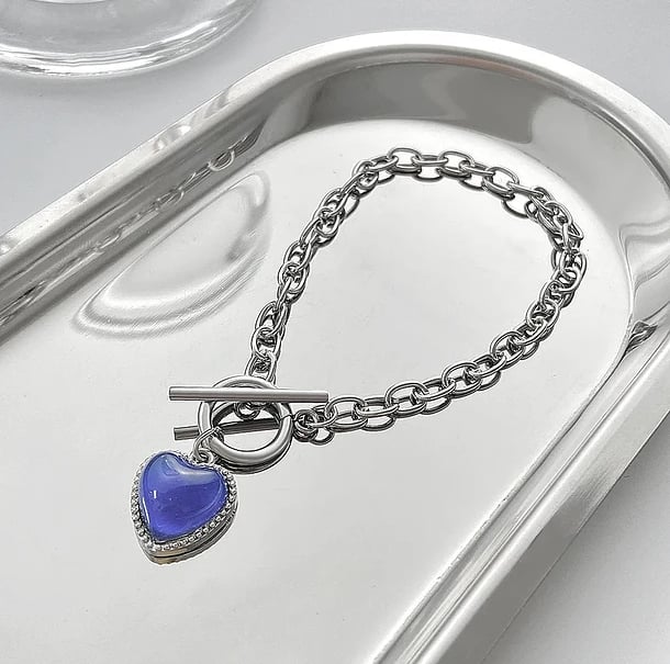 🔥¡COMPRA 1 Y LLÉVATE 1 GRATIS!🎁🔮Pulsera y Collar de Corazón Termosensible que Cambia de Color