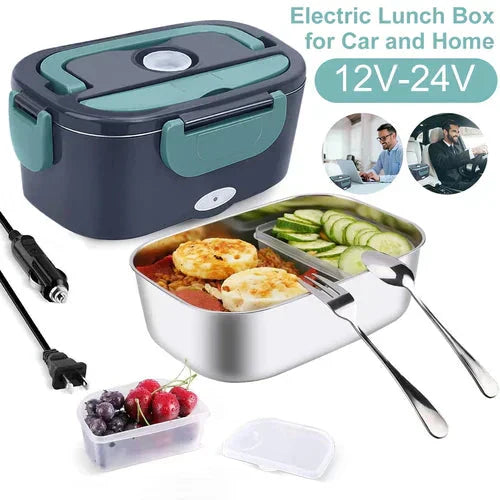 🔥🚗 Fiambrera Eléctrica 3 en 1 60W – Calienta, Mantiene y Transporta Comida Fácilmente 🍱⚡💖 Evita Comida Fría, Derrames y Esperas Lentas 🌟🔥