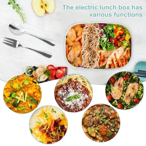 🔥🚗 Fiambrera Eléctrica 3 en 1 60W – Calienta, Mantiene y Transporta Comida Fácilmente 🍱⚡💖 Evita Comida Fría, Derrames y Esperas Lentas 🌟🔥