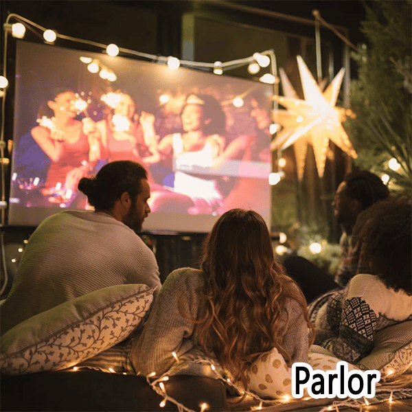 🔥Oferta especial 2026🔥Pantalla gigante portátil para cine al aire libre - Proyección 4K HD con soporte ajustable para fiestas al aire libre 🌟🌙