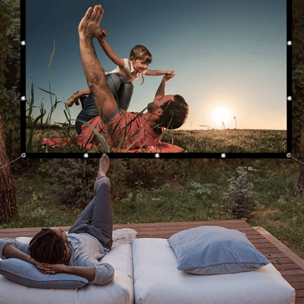 🔥Oferta especial 2026🔥Pantalla gigante portátil para cine al aire libre - Proyección 4K HD con soporte ajustable para fiestas al aire libre 🌟🌙