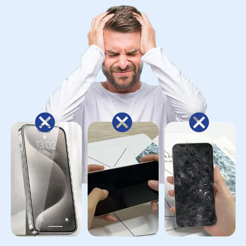 Conjunto de protector pantalla privacidad templada multiángulo para iPhone